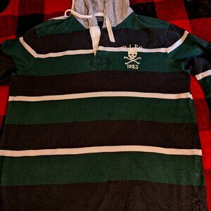 Ralph Lauren Rugby Polo Hoodie Skell and Crossbones Lge